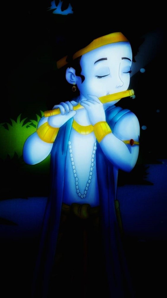 Animated Lord Krishna Animated, HD wallpaper