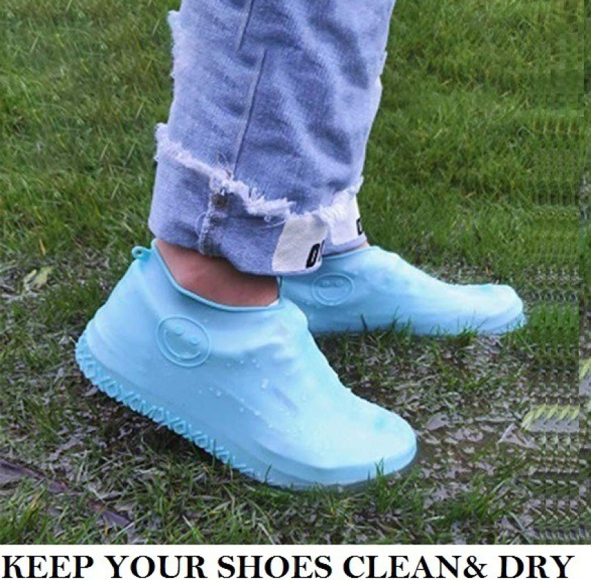 Happy2Buy Silicone waterproof Outdoor shoe cover, Anti Skid, Reusable,  Durable Shoes cover for Men, Women & Kids Silicone Light Blue Toes Shoe  Cover, High Ankle Shoe Cover, Flat Shoe Cover Price in India - Buy  Happy2Buy Silicone waterproof