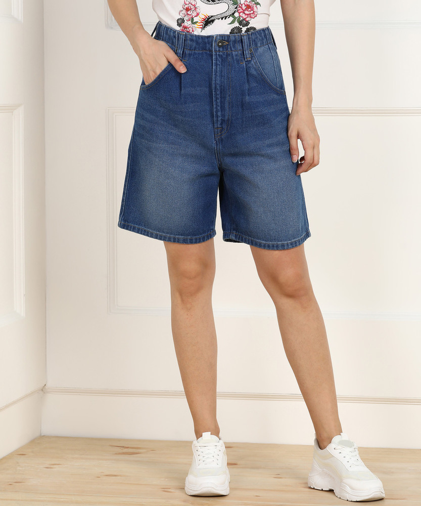 Pepe Jeans Solid Women Denim Blue Denim Shorts Buy Pepe Jeans Solid Women Denim Blue Denim Shorts Online at Best Prices in India Flipkart