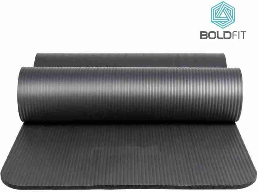 BOLDFIT 1/2-Inch Extra-Thick Yoga and Exercise Mat with Carrying Strap ()  Black 12 mm Yoga Mat - Buy BOLDFIT 1/2-Inch Extra-Thick Yoga and Exercise  Mat with Carrying Strap () Black 12 mm