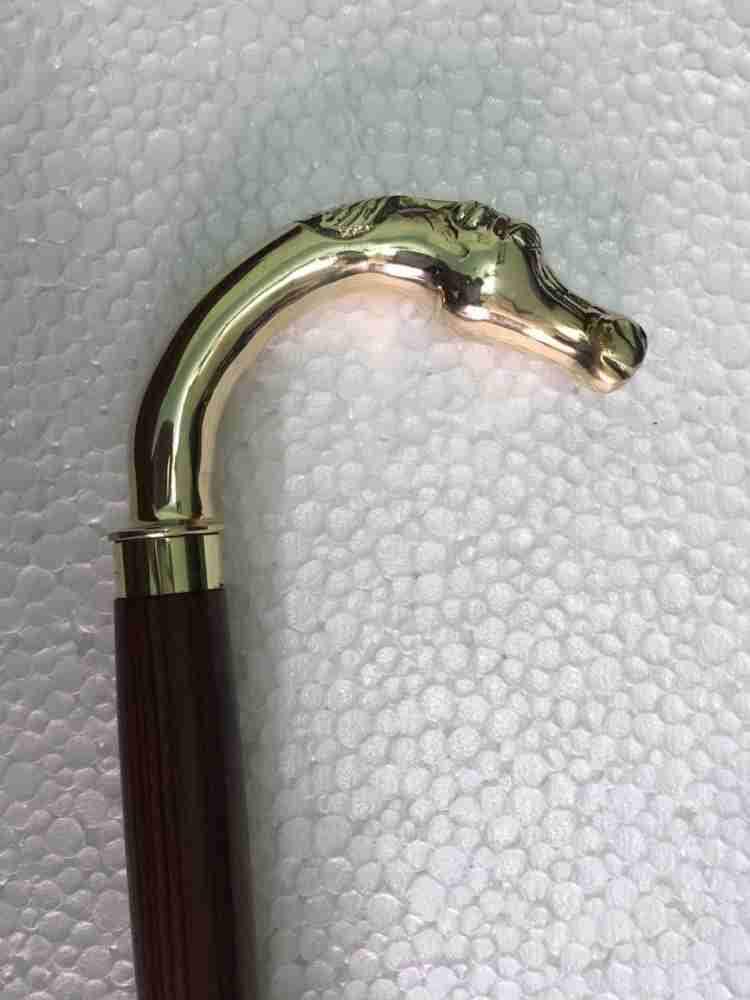 Robin Export Company Brass Horse Handle Brass Stirling Wooden