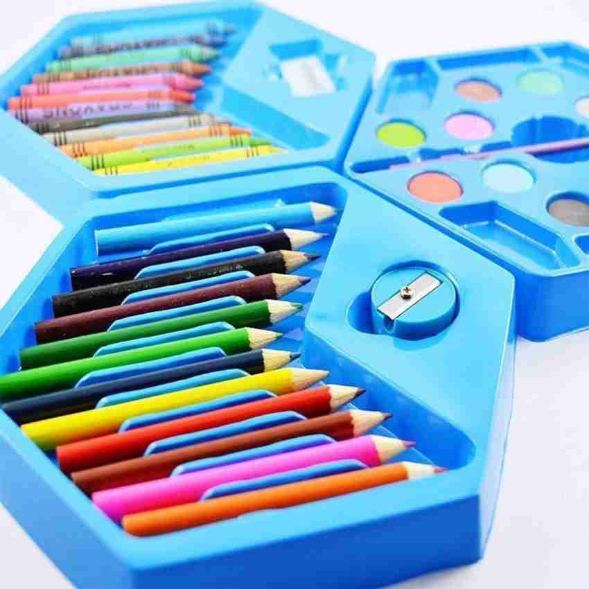 Pulsbery Colouring Barbidhol Kit Combo Colors Box Color Pencil ,Crayons ,  Water Color, Sketch Pens Set of 42 in 1 Color Box Pieces - Colouring  Barbidhol Kit Combo Colors Box Color Pencil 