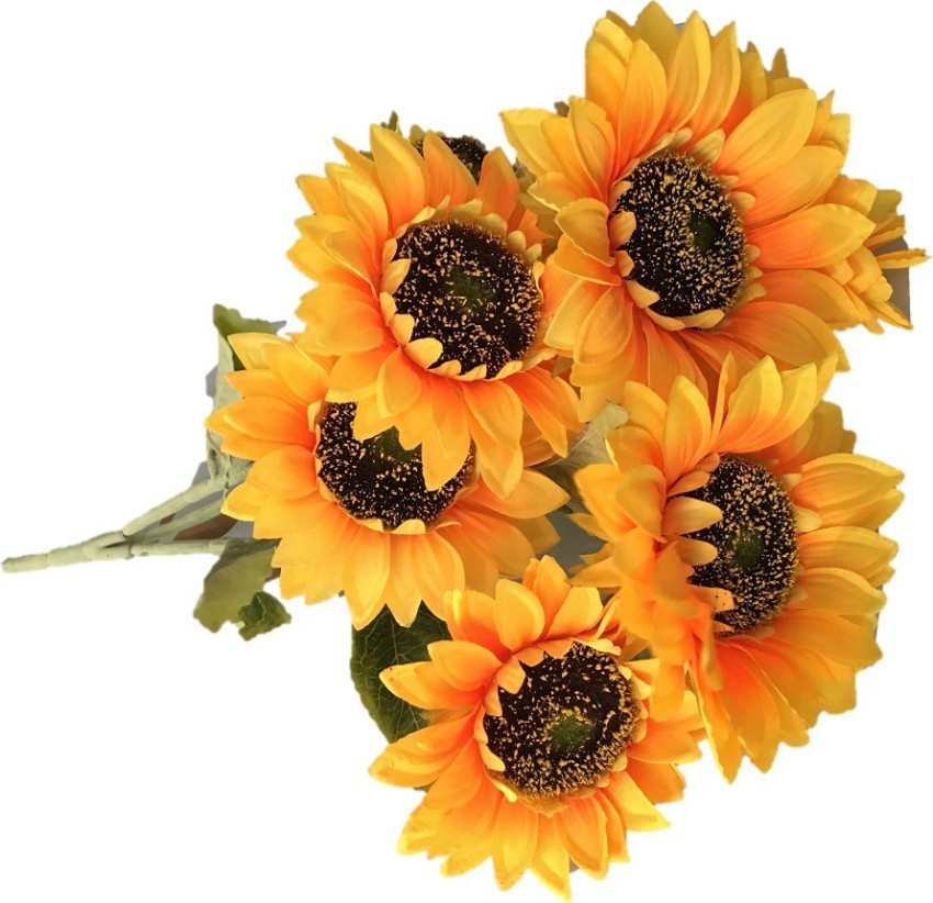 Artificial Sunflower, Golden Yellow Faux Sunflowers