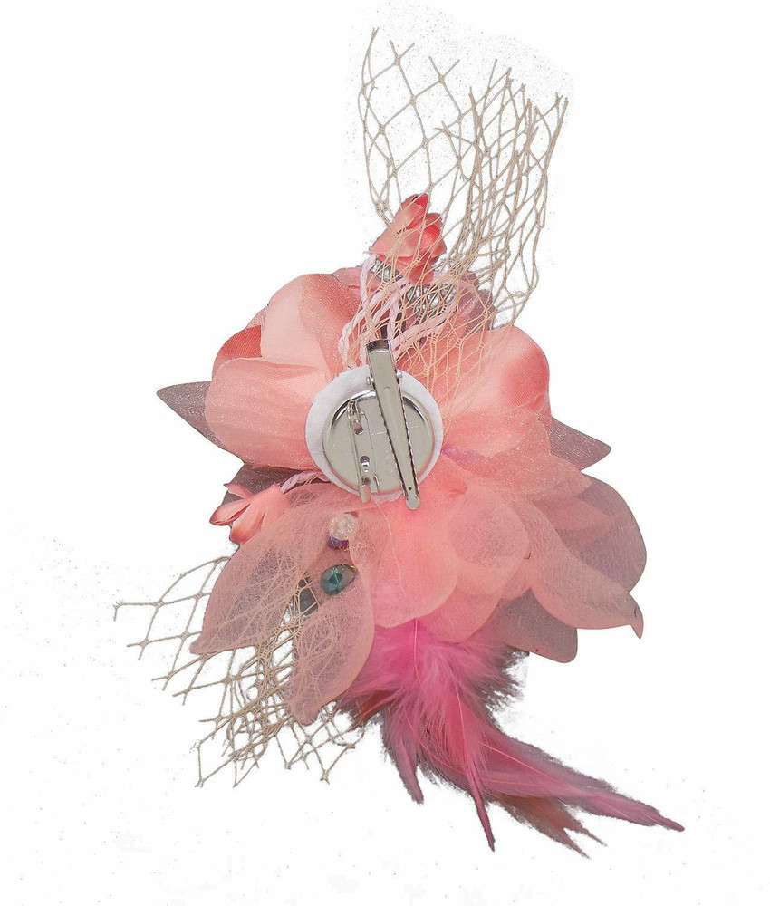 Flower feather hair 2025 clip