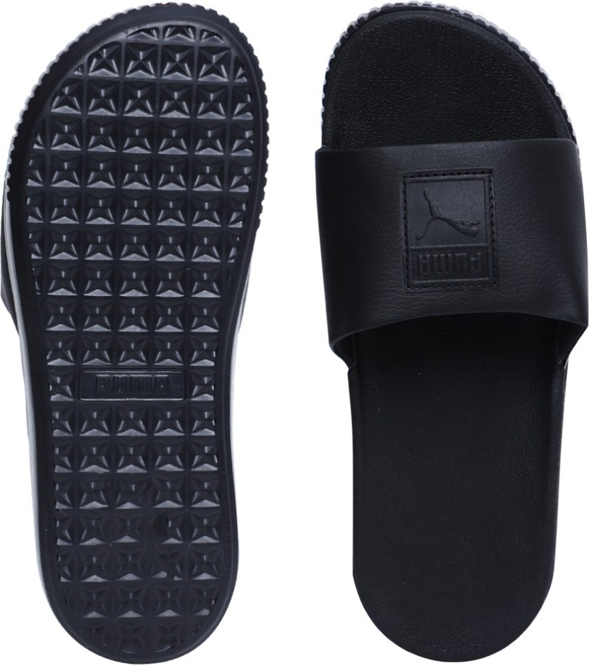 Puma black platform store slides