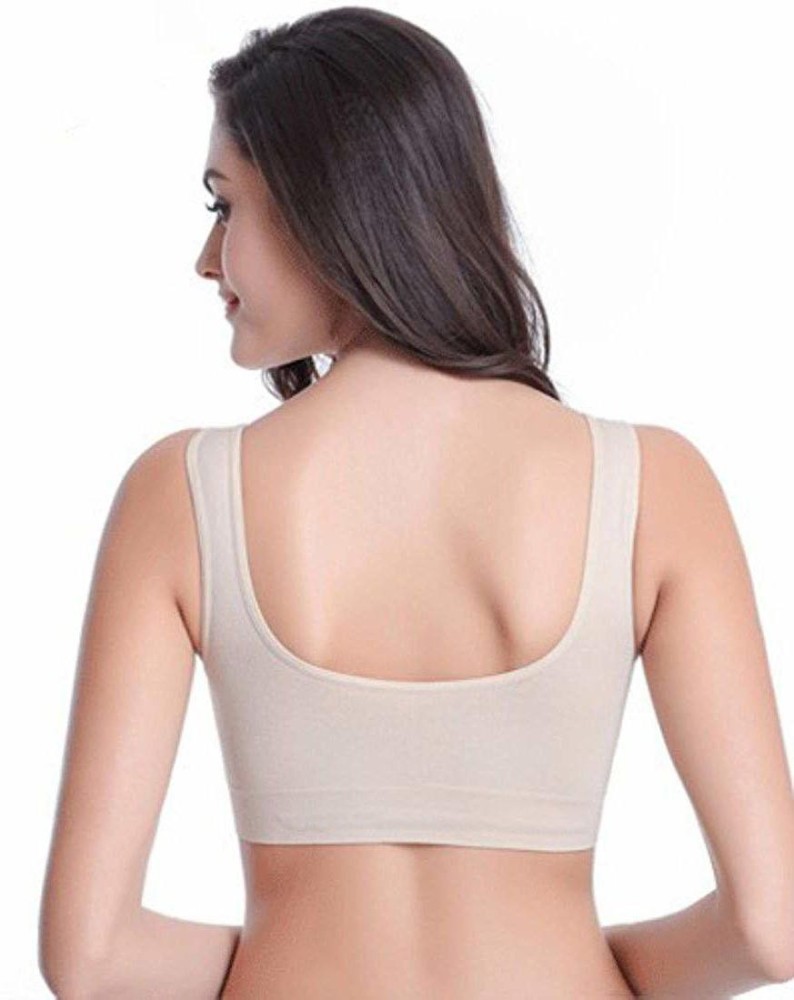 Buy online Beige Solid Sports Bra from lingerie for Women by Zelocity By  Zivame for ₹1499 at 25% off