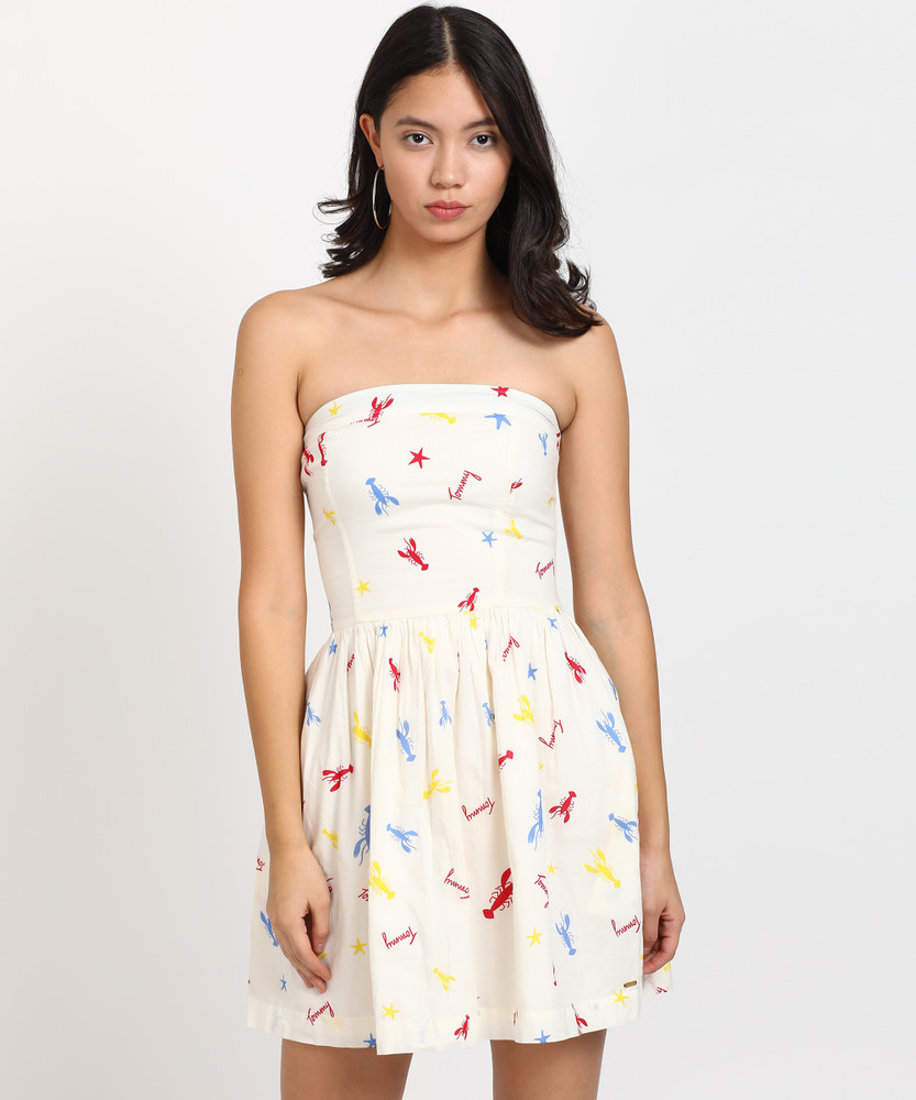 TOMMY HILFIGER Women Tube Multicolor Dress Buy TOMMY HILFIGER Women Tube Multicolor Dress Online at Best Prices in India Flipkart