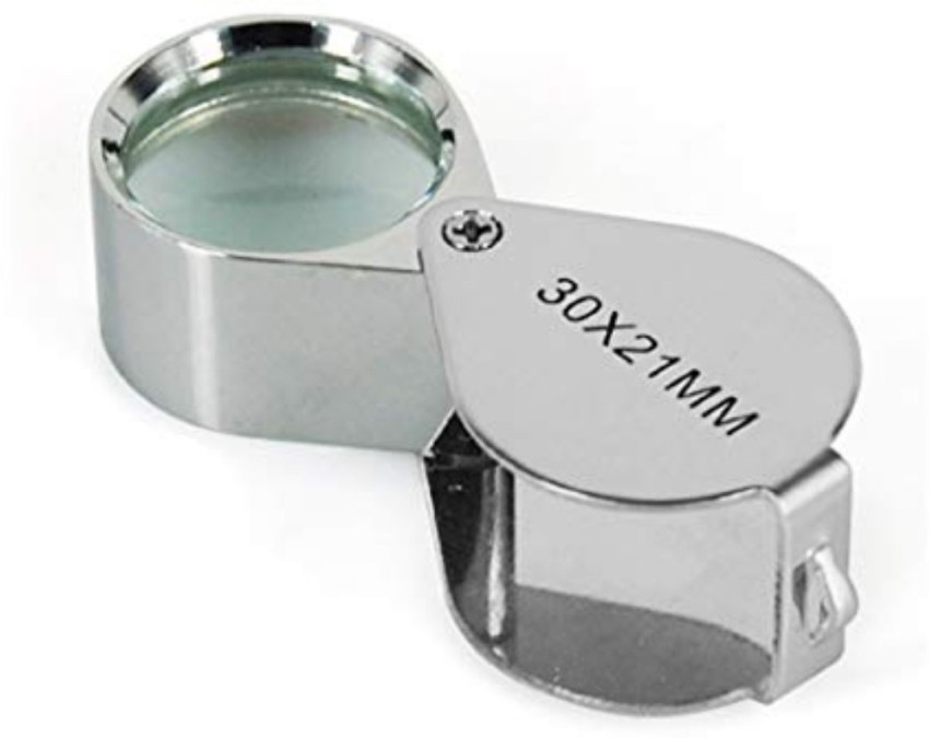 Cheap 30 X 21Mm Jewelry Magnifier Loupe Folding Watch Silver