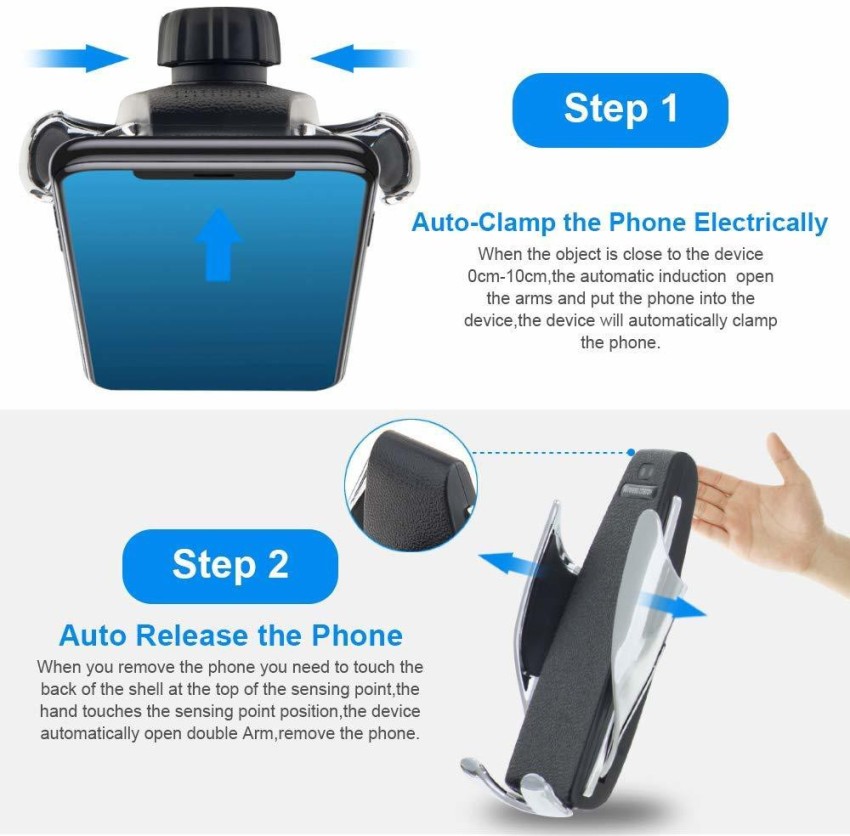 MEISO Car Mount Wireless Charger, Auto Sense Phone Holder