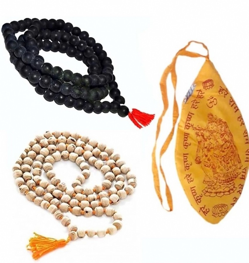 k j traders 4 types of mala chandan mala , tulsi mala Beads Stone