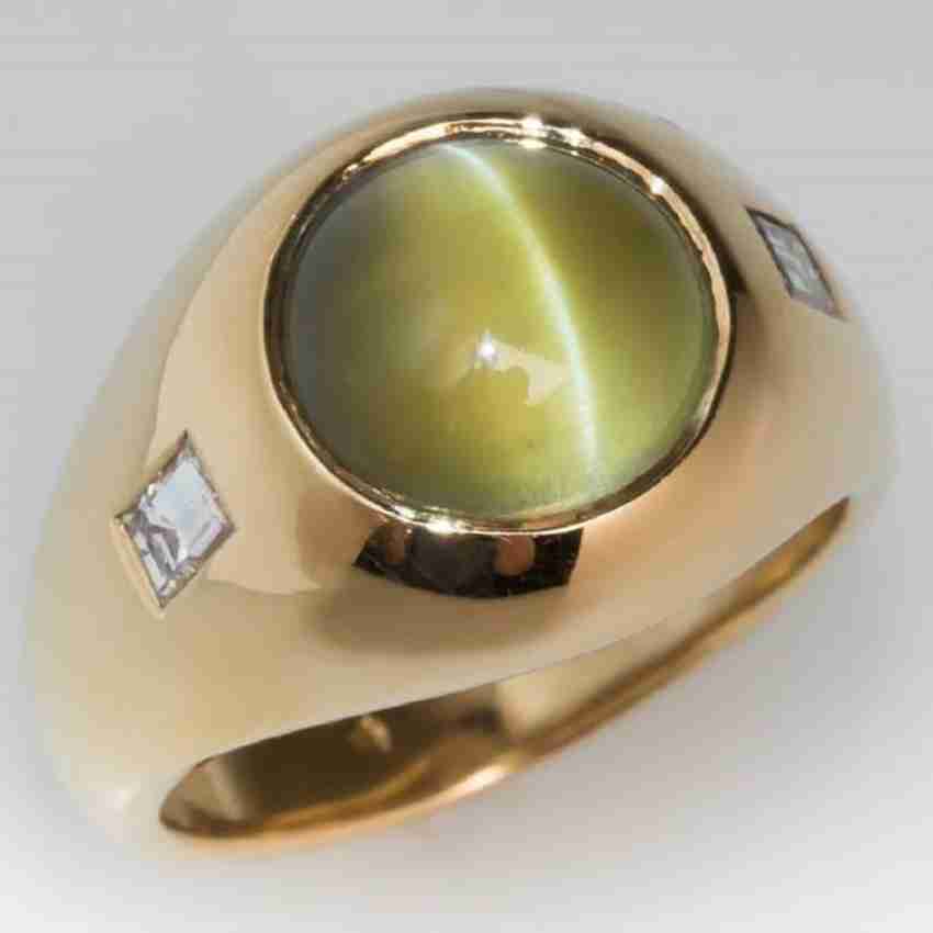 Cat eye deals stone gold ring