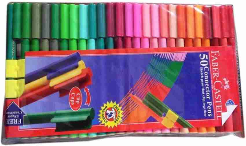 Buy Faber castell Connector Pens For Colour & Build - Bright & Smooth, 15  Assorted Shades Online at Best Price of Rs 89 - bigbasket