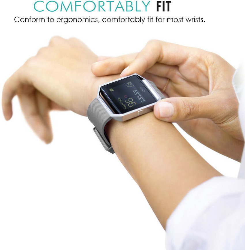 CellFAther Silicone Grey Small starp for fitbit blaze Smart Watch Strap Price in India Buy CellFAther Silicone Grey Small starp for fitbit blaze Smart Watch Strap online at Flipkart