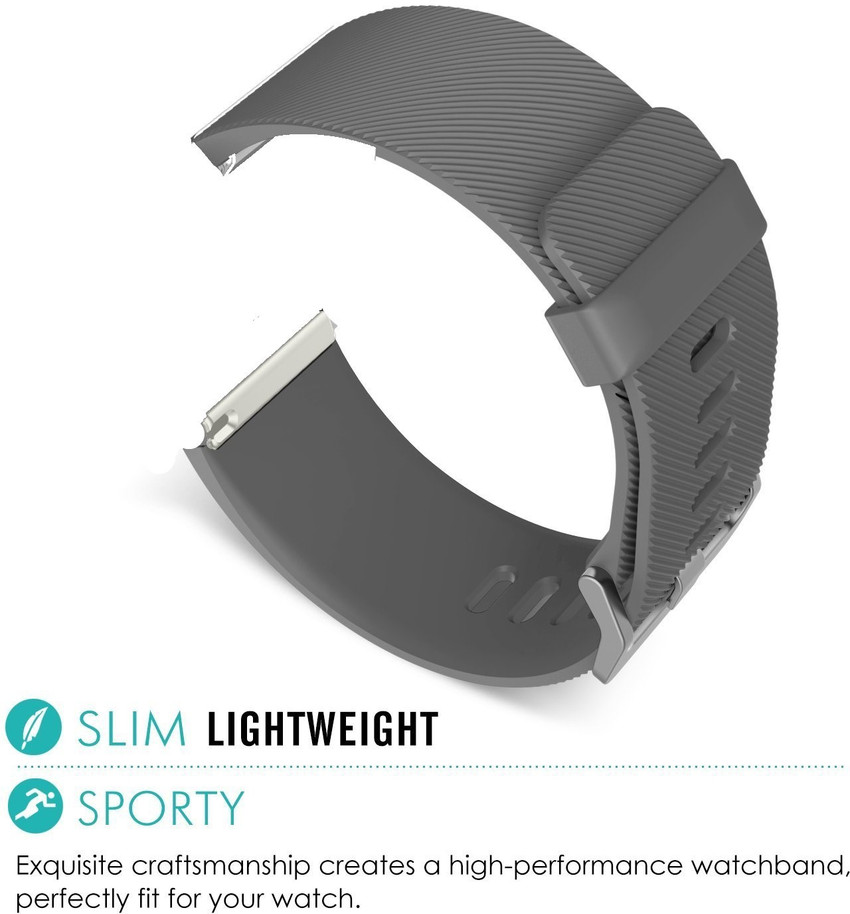 CellFAther Silicone Grey Large starp for fitbit blaze Smart Watch Strap Price in India Buy CellFAther Silicone Grey Large starp for fitbit blaze Smart Watch Strap online at Flipkart