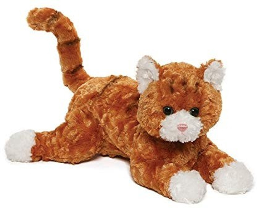 Orange and white stuffed cat hotsell
