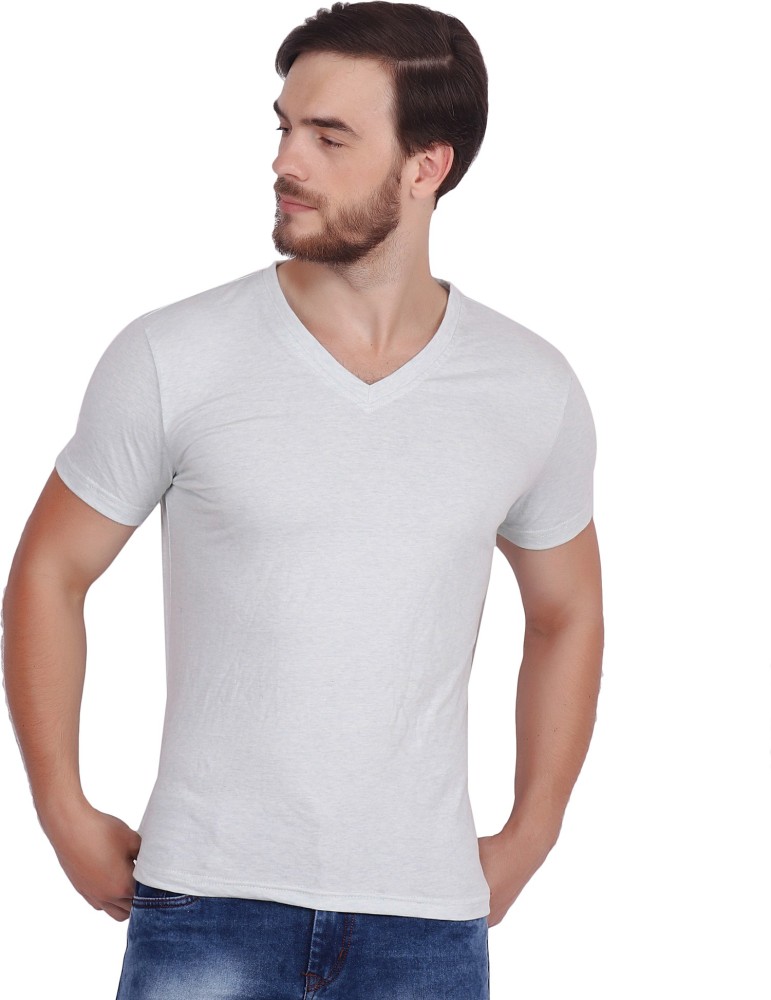 Jersey clothing Self Design Men V Neck White T-Shirt - Buy Jersey clothing  Self Design Men V Neck White T-Shirt Online at Best Prices in India