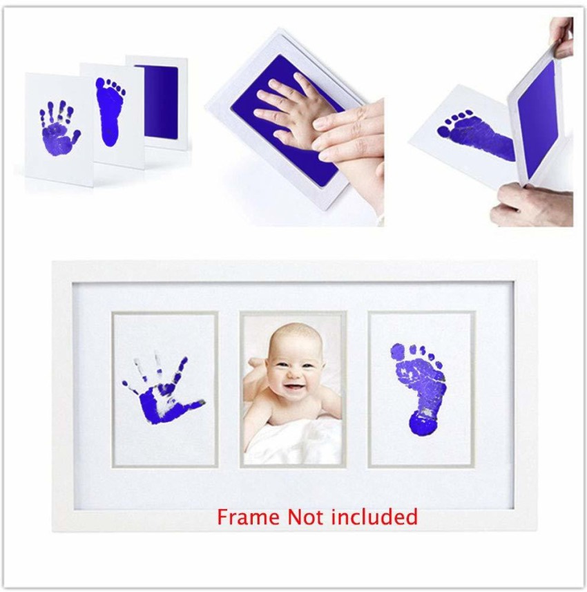 Baby Care Non-Toxic Baby Handprint Footprint Imprint Kit Infant Souvenirs Casting Clay to Newborn Footprint Ink Pad Infant, Black