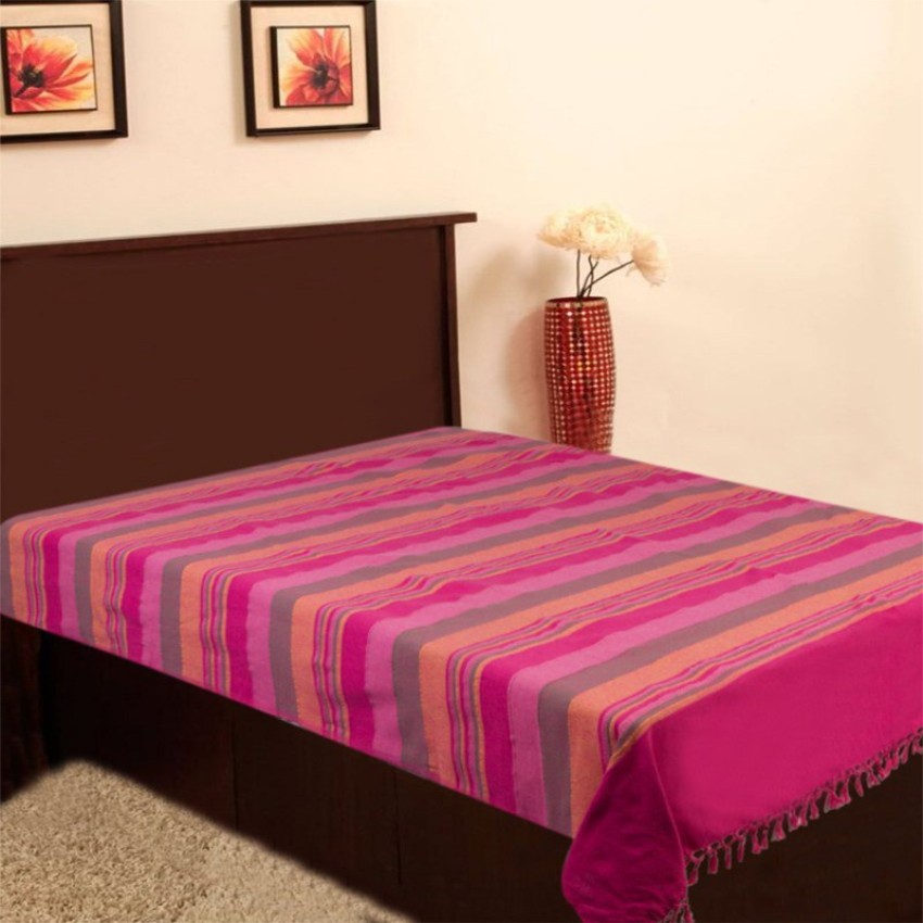 BedThreads 250 TC Cotton Single Striped Flat Bedsheet - Buy BedThreads 250  TC Cotton Single Striped Flat Bedsheet Online at Best Price in India
