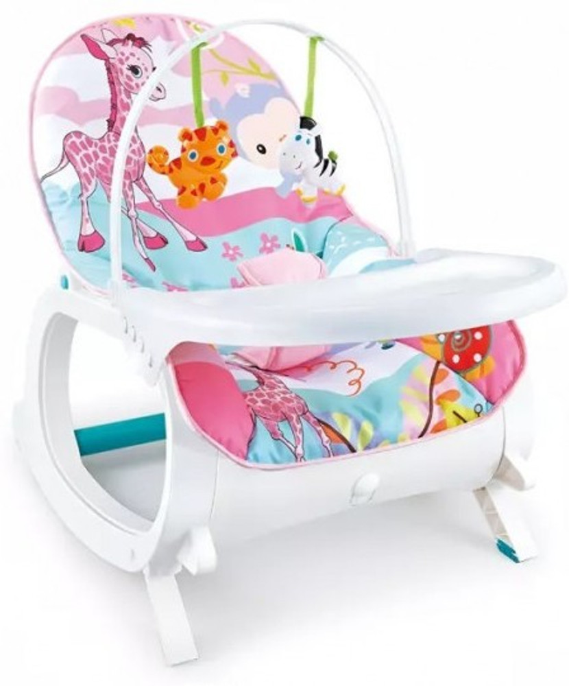 Smartcraft Toddler Portable Baby Rocker with Feeding Tray Rocker