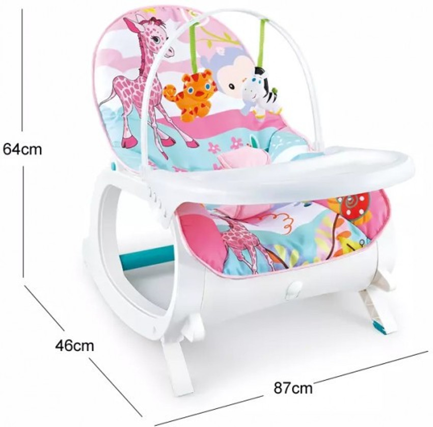 Smartcraft Toddler Portable Baby Rocker with Feeding Tray Rocker