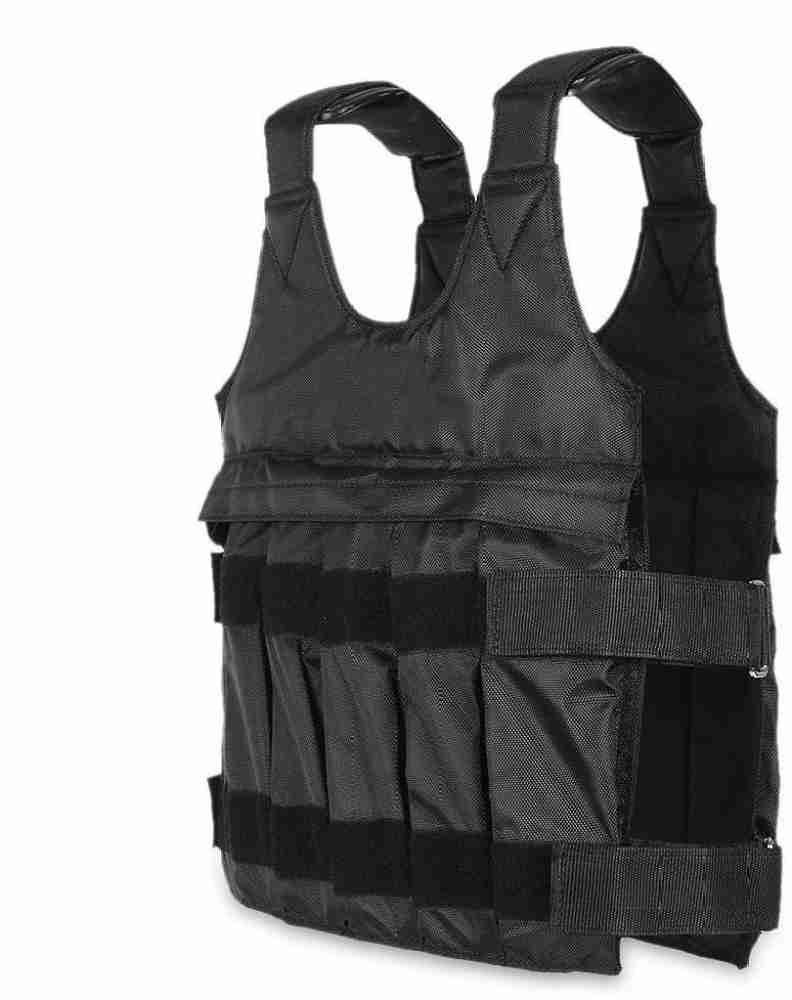 SHRIH Adjustable Weighted Vest Fitness Training Jacket Black