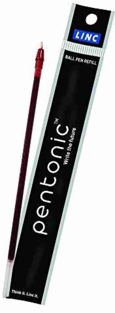 Linc Pentonic Premium Ball Point Pen, 50-Count, Black, Blue & Red