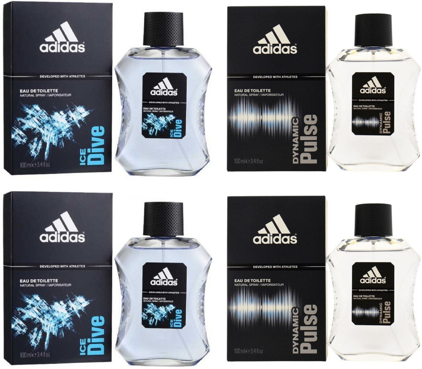 Buy ADIDAS 2 Ice Dive and 2 Dynamic Pulse Perfume 100ml Each Eau
