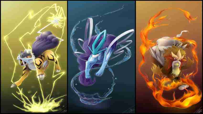 Pokemon Suicune Raikou Entei 9