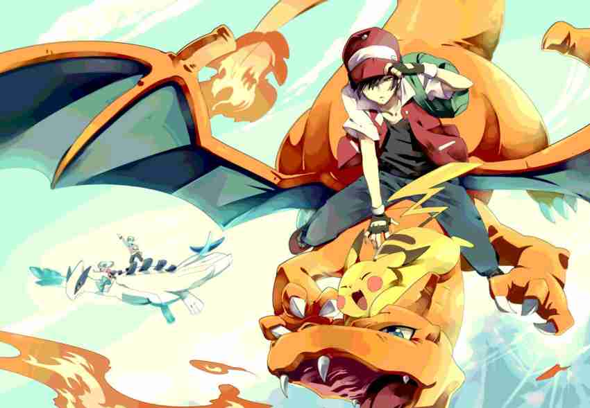 Athah Anime Pokémon Ash Ketchum Charizard Lugia 13*19 inches Wall Poster  Matte Finish Paper Print - Animation & Cartoons posters in India - Buy art,  film, design, movie, music, nature and educational
