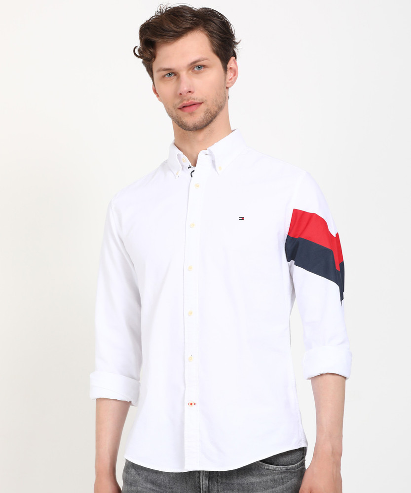 Tommy Hilfiger Mens Shirts Near Me White - Tommy Hilfiger India