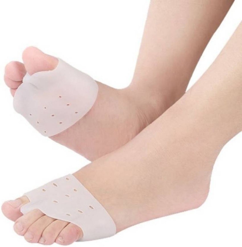 Toe Separating Gel Compression Socks Help Feet With Dry Cracked Skin White