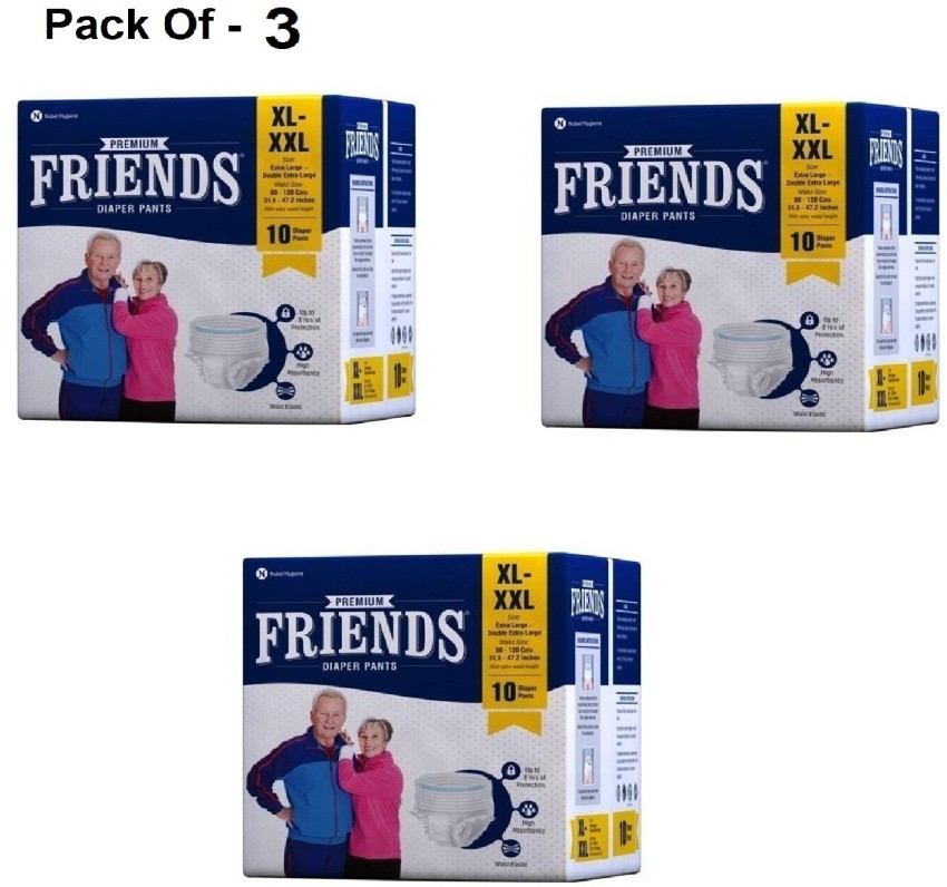Friends Pullup Pant Style Adult Diapers - XL-XXL, 10's pack