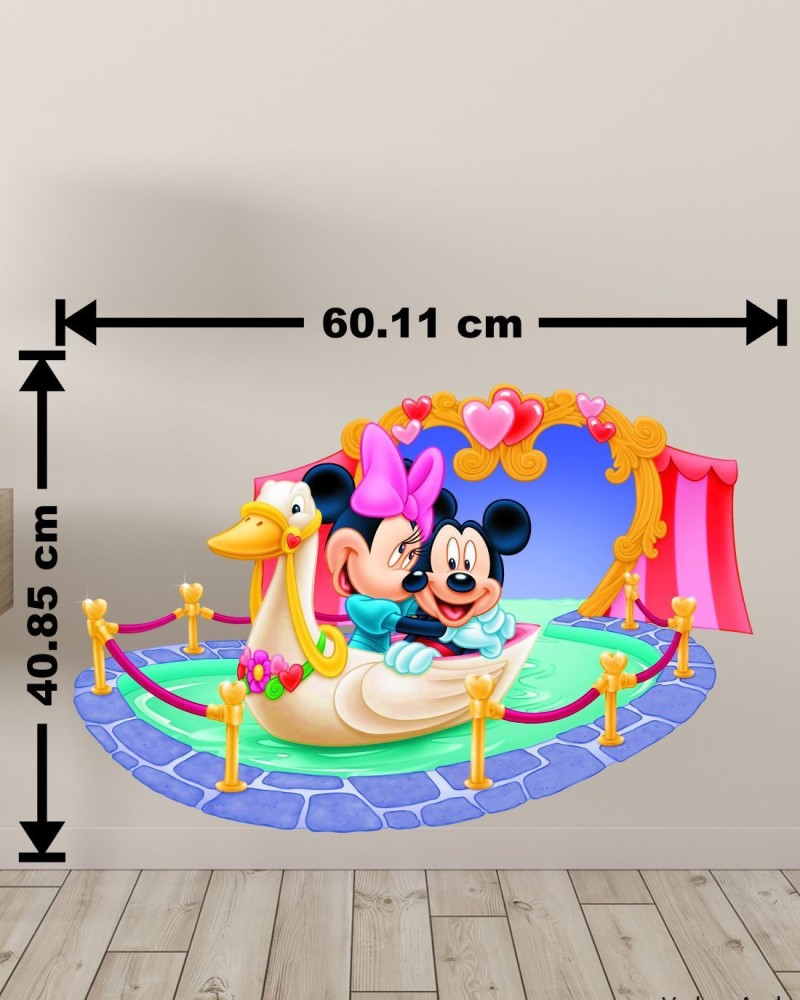 3D Mickey Minnie Mouse Donald Daisy Duck on Slide Wallpaper Kids