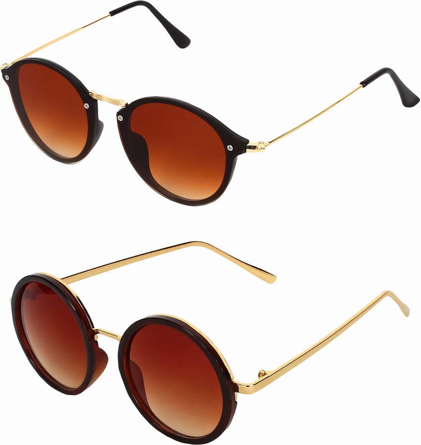 Buy online Aventus Aviator Sunglasses For Men & Women-black Golden