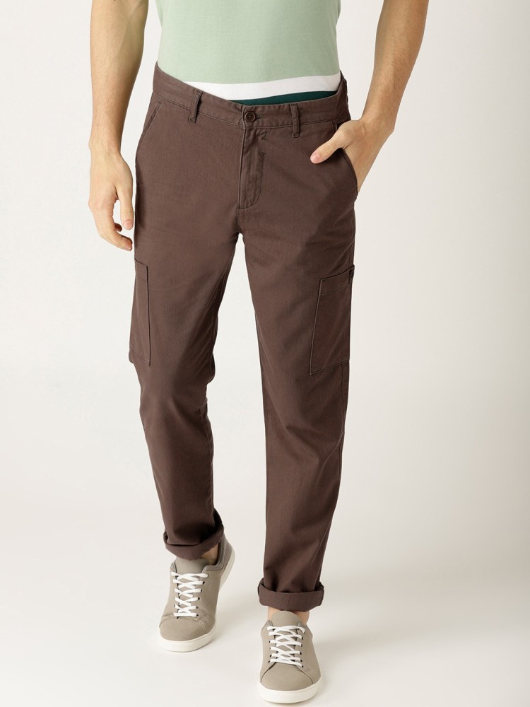 United Colors of Benetton Casual Trousers  Buy United Colors of Benetton  Men Beige Solid Slim Fit Trouser Online  Nykaa Fashion