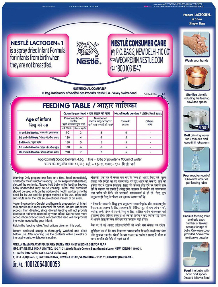 Lactogen 1 feeding table clearance