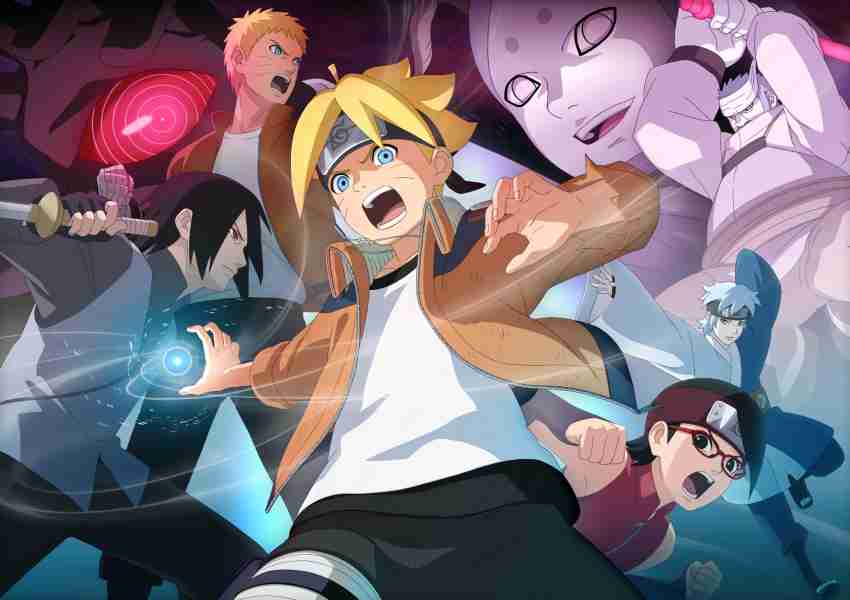 Athah Anime Boruto Sarada Uchiha Boruto Uzumaki Sasuke Uchiha Naruto  Uzumaki 13*19 inches Wall Poster Matte Finish Paper Print - Animation &  Cartoons posters in India - Buy art, film, design, movie