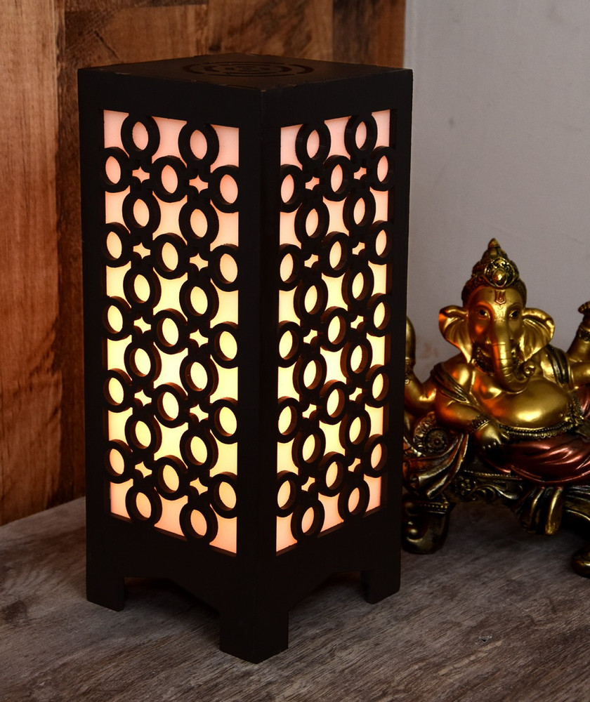 Gojeeva New Wooden Table Lamp With Creative laser cutting Design