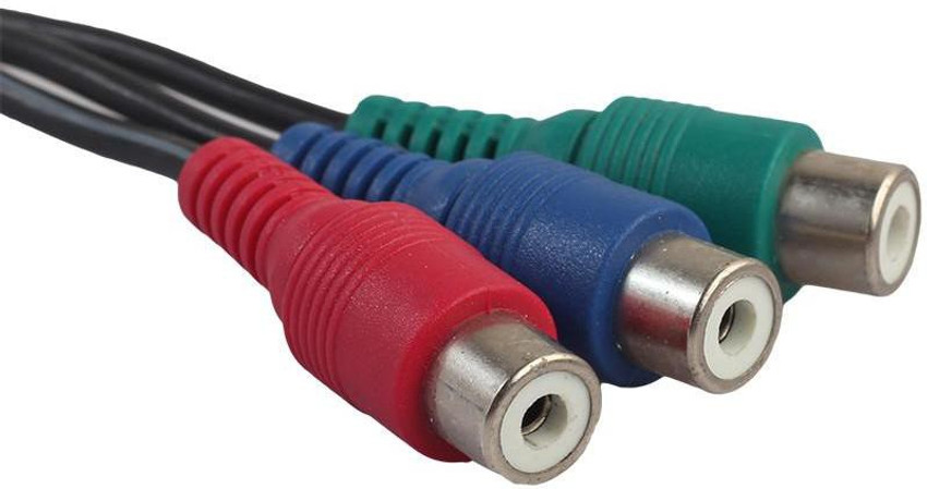Teratech TV out Cable 3.5mm Stereo Male Jack To 3 RCA YPbPr Female