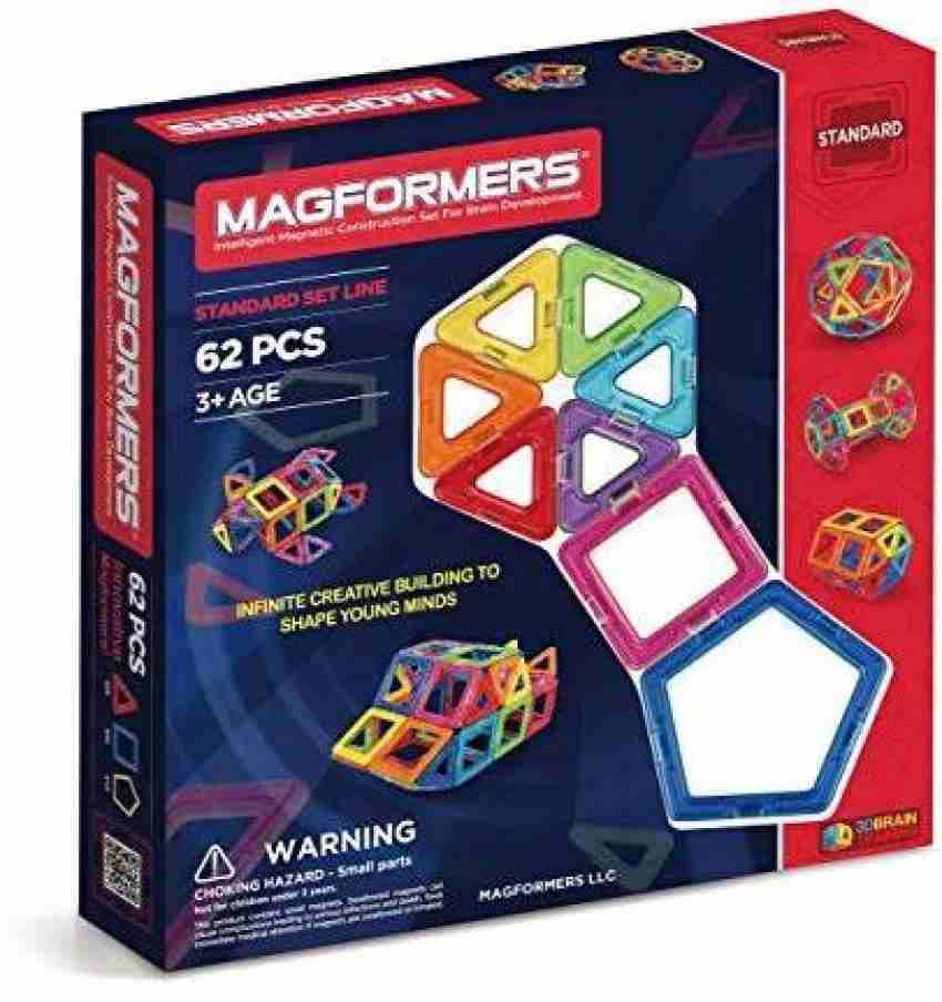 Magformers Basic Set (62-pieces) Magnetic Building Blocks