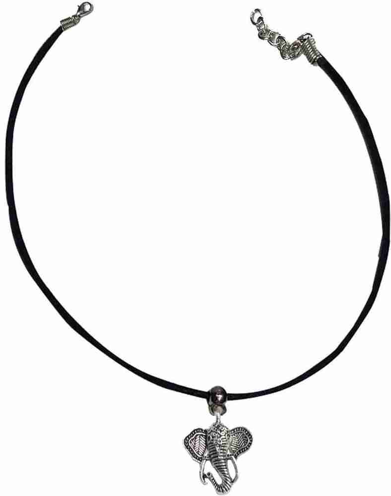 Gurjari Jewellers Oxidised Elephant Black Thread Choker Silver Plated Brass Choker Price in India Buy Gurjari Jewellers Oxidised Elephant Black Thread Choker Silver Plated Brass Choker Online at Best ...