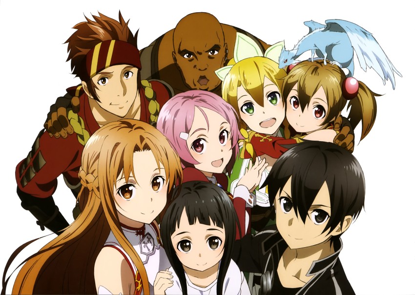  ABYSTYLE Sword Art Online Party Members Unframed Mini Poster  15 x 20.5 Featuring Kirito, Asuna, Silica, Klein, Agil, Lisbeth & Yui  Anime Manga Wall Art Prints for Bedroom Office Home Room