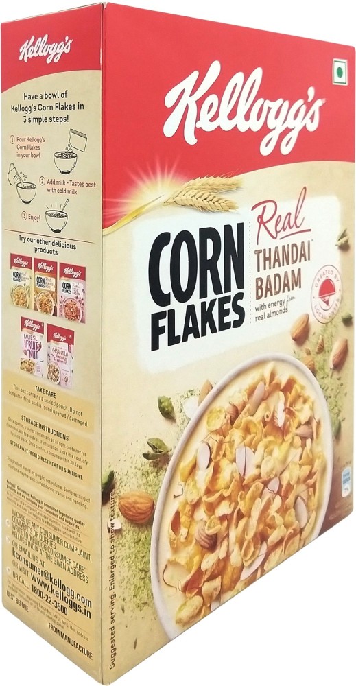 Kellogg's Corn Flakes Original Cold Breakfast Cereal, 36 oz, 2 Count