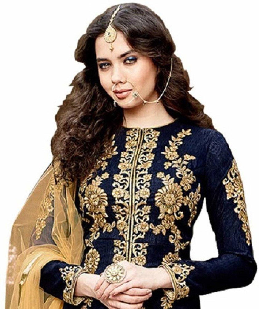 Mahalaxmi Fashion Silk Blend Embroidered Salwar Suit Material Price in India Buy Mahalaxmi Fashion Silk Blend Embroidered Salwar Suit Material online at Flipkart