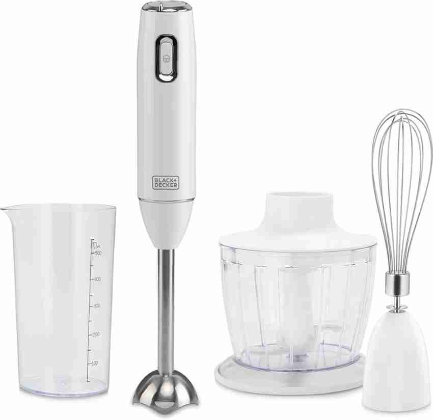 Black+Decker Bxbl6002in Hand Blender With Chopper, Whisk, Cup And Wall Rack  600w