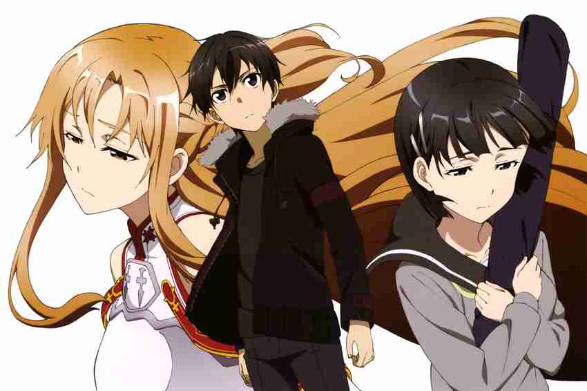 Athah Anime Sword Art Online Kazuto Kirigaya Kirito Asuna Yuuki Yui 13*19  inches Wall Poster Matte Finish Paper Print - Animation & Cartoons posters  in India - Buy art, film, design, movie