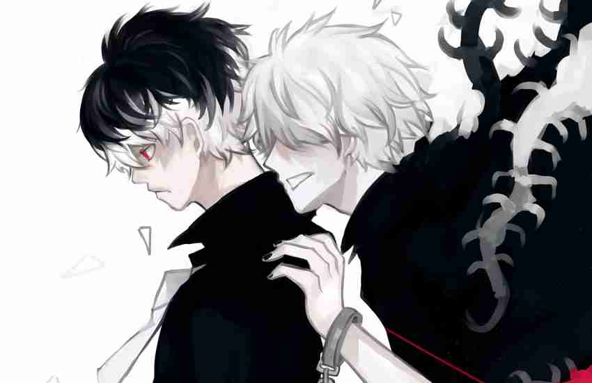 kaneki ken and sasaki haise (tokyo ghoul and 1 more) drawn by