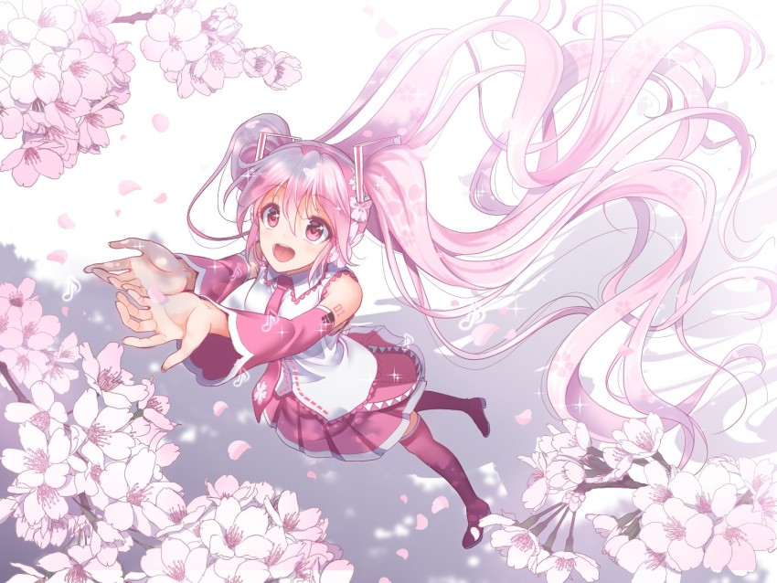 Sakura Miku Wallpaper  Download to your mobile from PHONEKY