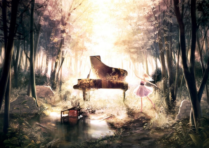 Piano anime, Forest ...pinterest, forest of piano HD wallpaper | Pxfuel
