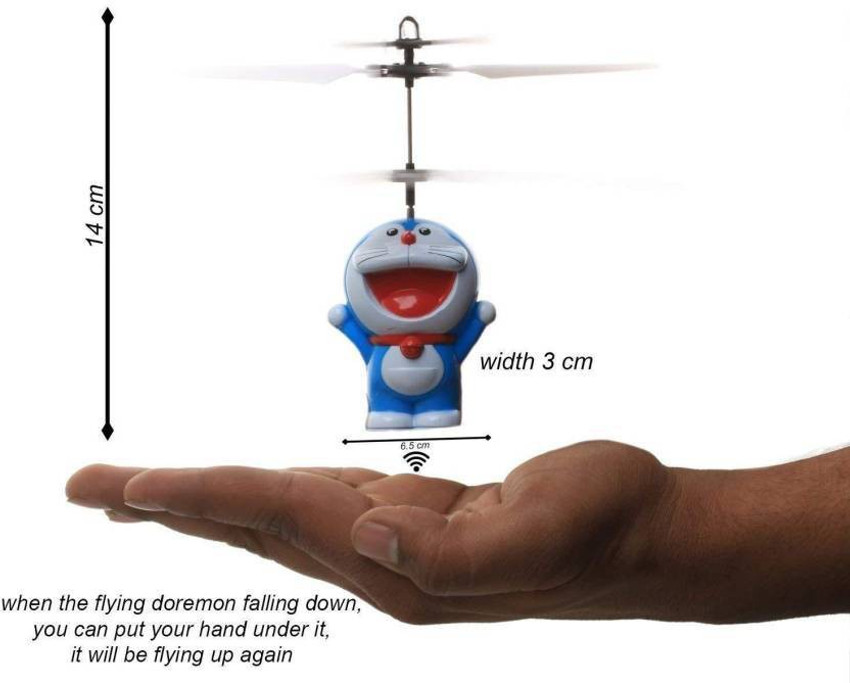 BM Rechargeable Doremon flying infrared sensor helicopter toy for